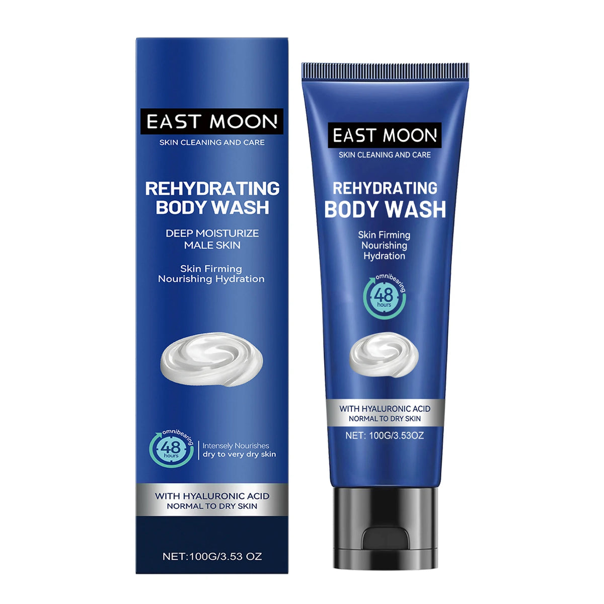 Hyaluronic Men Shower Gel Long Lasting Fragrance Improve Brighten Deep Moisturize Refresh Skin Help Exfoliator Body Wash Lotion Zpaxo 100g boxed Others