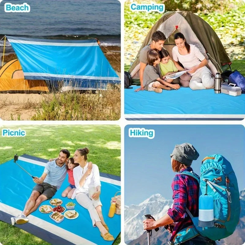 Extra-large Durable Polyester Beach Blanket Lightweight Sandproof Mat