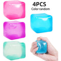Gel Ice Cube Squishy Stress Ball – Fidget Sensory Squeeze Toy Squishy Stress Toy Zpaxo 4Pcs - Random color