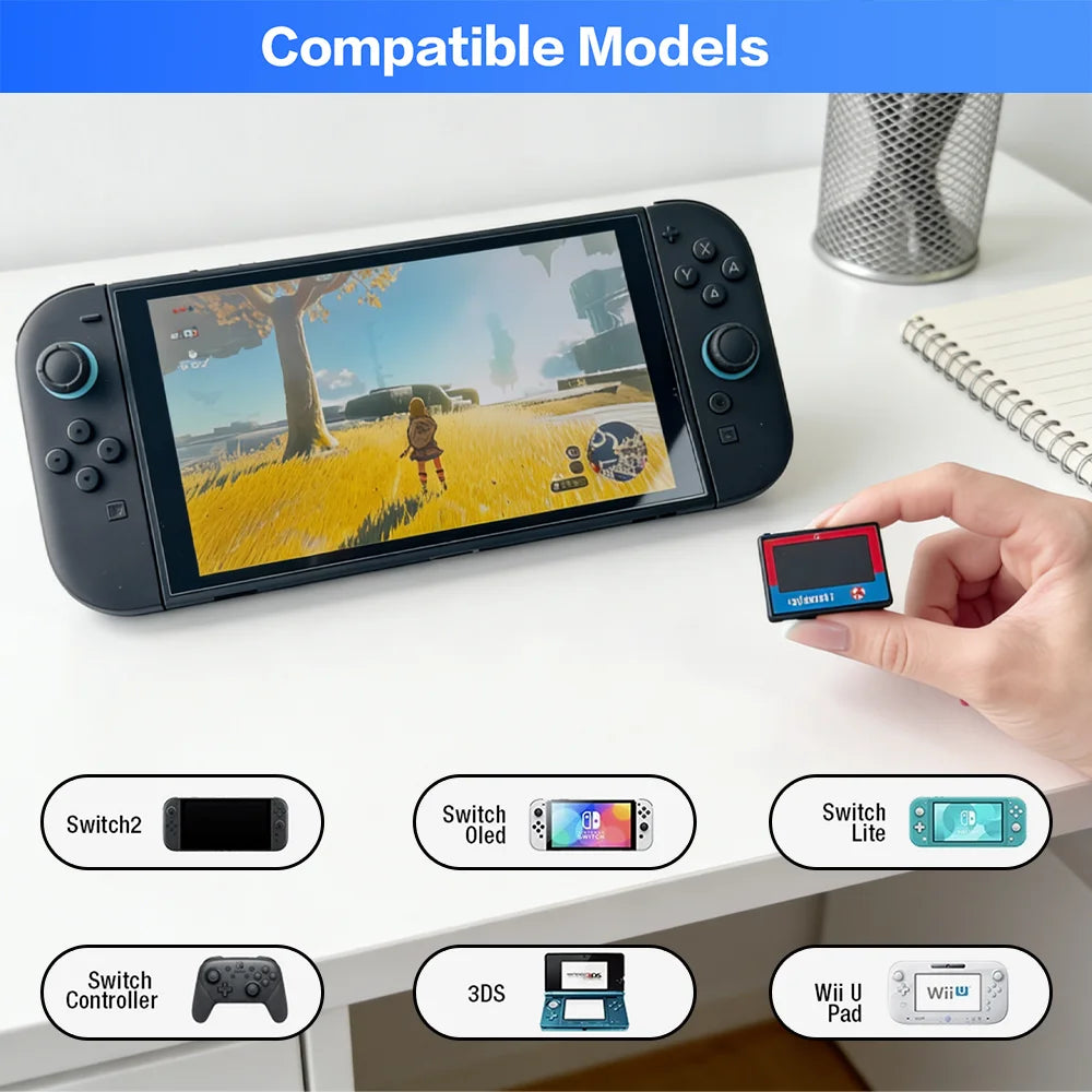 Infinite Swipe Smart NFC Pixl Card Simulator Support Induction Burner Feature & 15 Languages for Amiibo/Switch/Switch2/3DS/Wii U Zpaxo