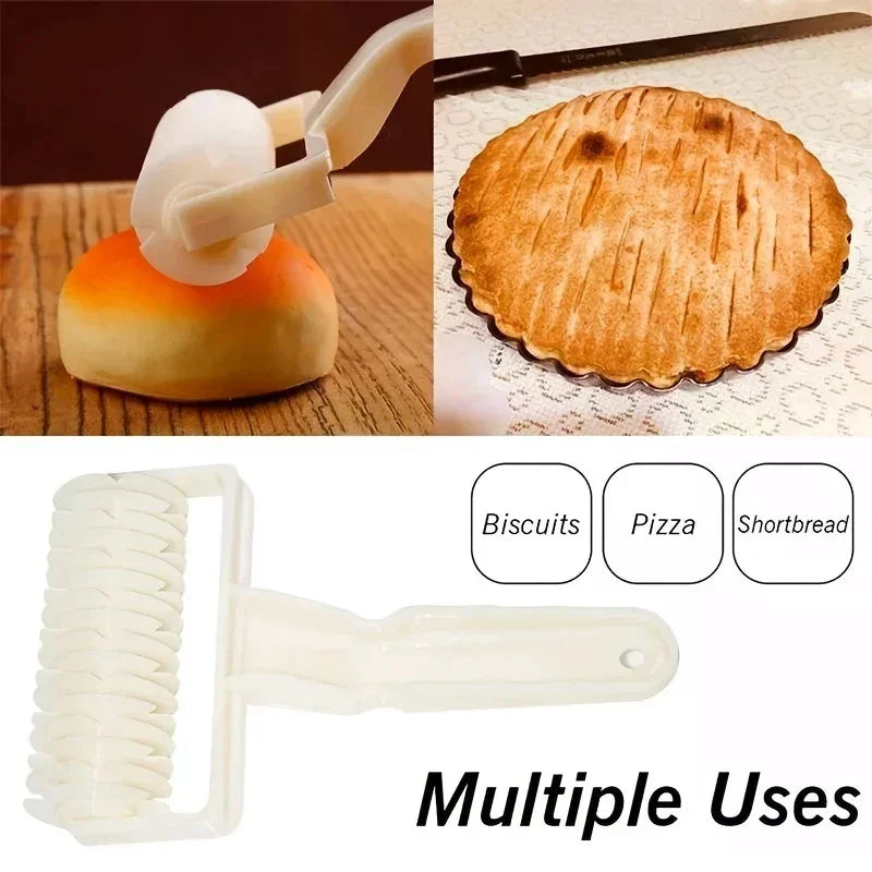 Home Kitchen Baking Tools Pastry Lattice Roller Cutter Pie Pastry Dough Fondant Pizza Cakes Cutter Roller Zpaxo