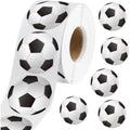 500 Black-and-white Round Soccer Stickers Self-adhesive Roll Perfect
