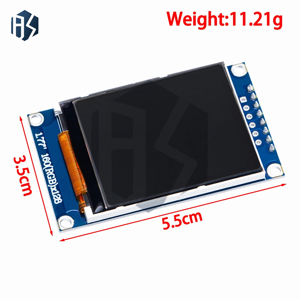 1 77-inch ST7735S TFT LCD Display Module 128x160 Resolution SPI Zpaxo