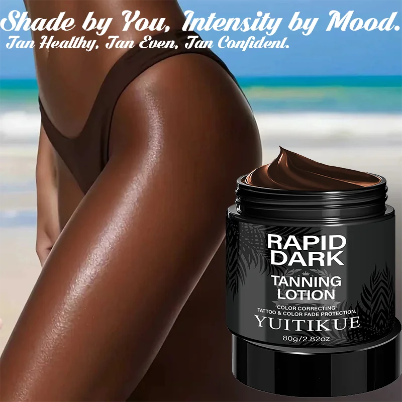 YUITIKUE Rapid Dark Tanning Lotion – Natural Bronze Self Tanner Self Tanning Lotion Zpaxo