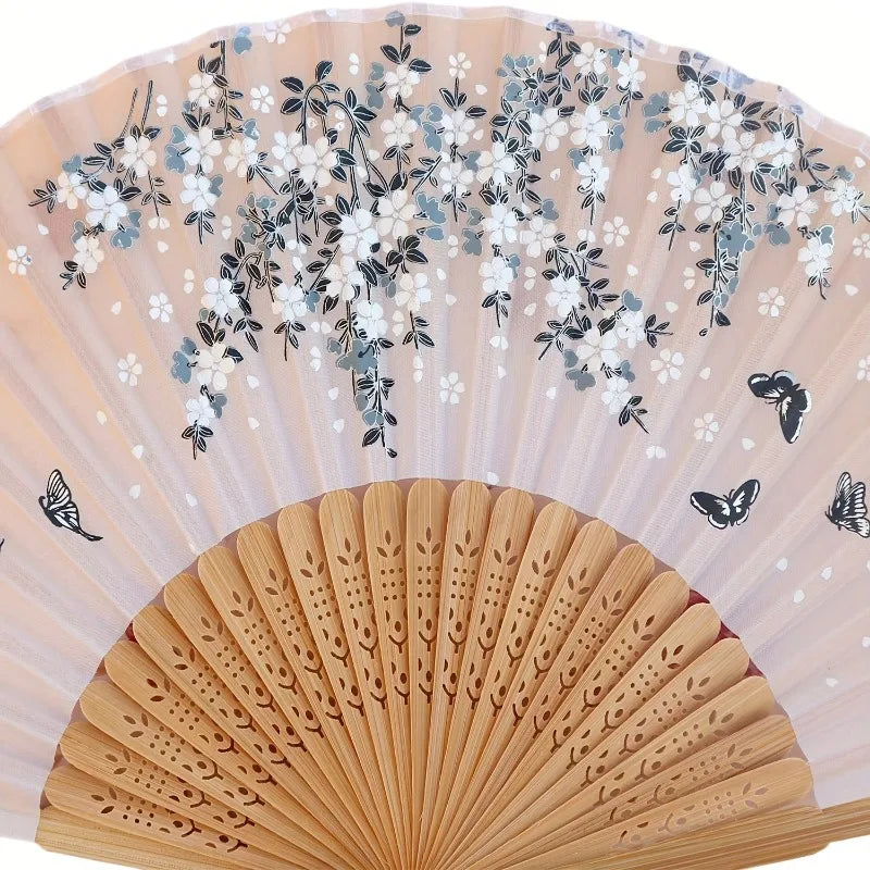 Folding Hand Fan Tassel Chinese Japanese Handheld Party Favor Supplies