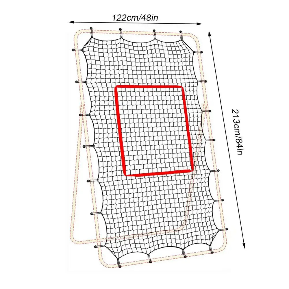 Volleyball Rebounder Net Mesh Adjustable Catcher Fit 74Ft Frame 28