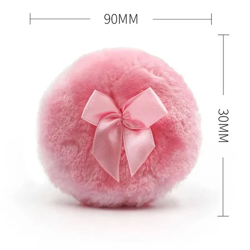 Large Fluffy Powder Sponge Puff Ultra Soft Washable Reusable Velour