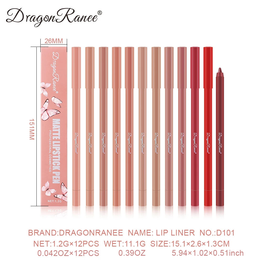 Lip Liner for Autumn and Winter, Matte, Brightening, Enhances Complexion, Velvet Matte Lipstick, Long-Lasting Effect, Non-Fading, Non-Stick Cup Lip Liner Zpaxo