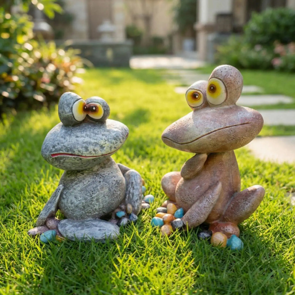 Frog Figurine Resin Funny Weather-resistant Decorative Cute Animal