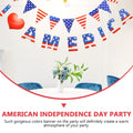 1Set Independence Day Pennant Garland Flag Decor Usa Patriotic Bunting for Wall Mantel Window Backdrop 4Th of July Party Zpaxo Default Title