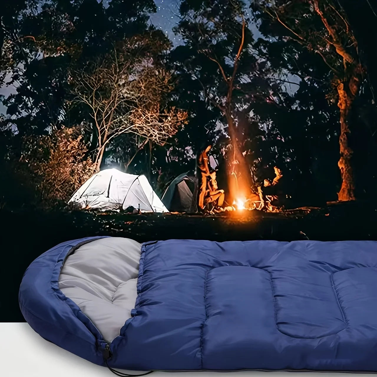 Camping Sleeping Bag Adults Portable Lightweight Warm All-weather Zpaxo