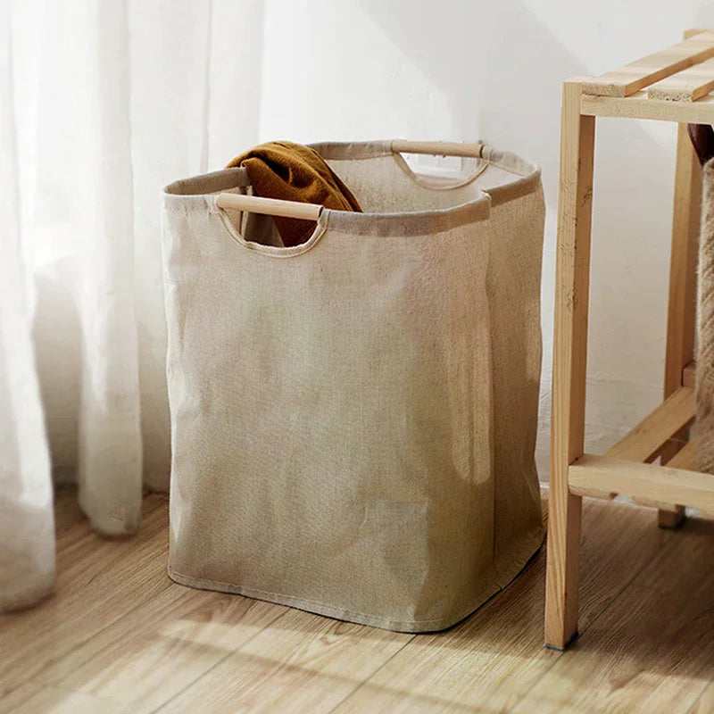 Large Capacity Laundry Basket Portable Dirty Clothes Storage Basket With Handle Black Durable Linen Foldable Laundry Basket Zpaxo