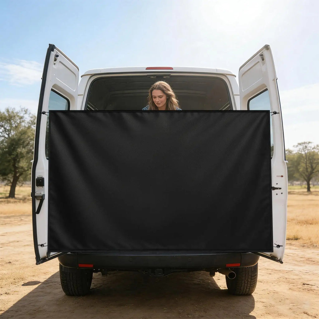Camper Van Rear Door Shower Curtains Large Waterproof Cloth Magnetic