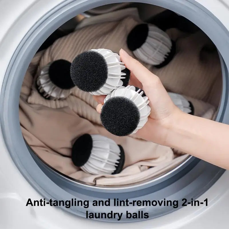 Anti-Tangle Laundry Balls & Lint Remover – 2-Pack