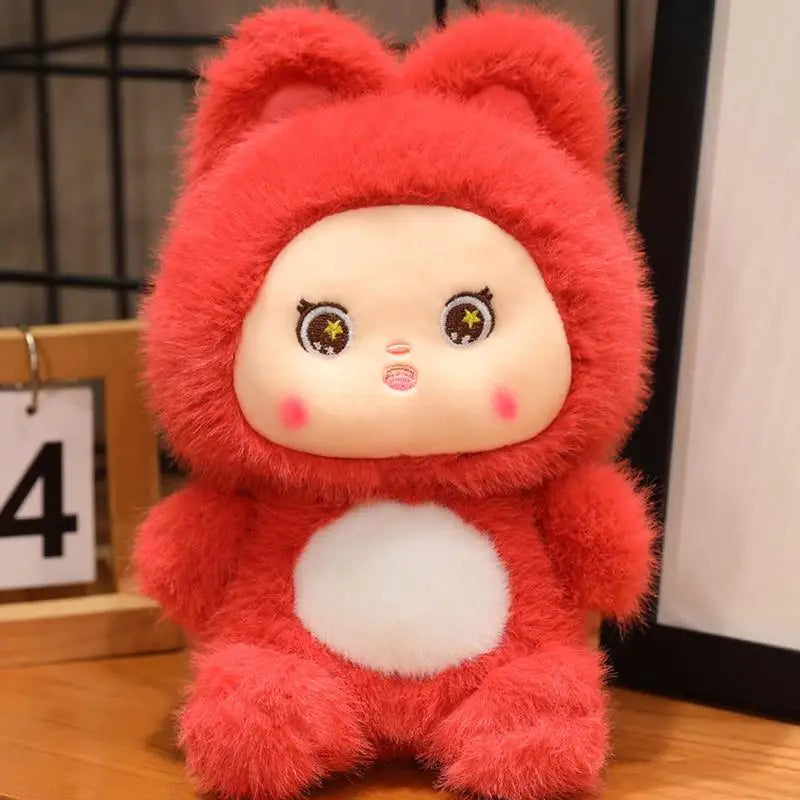 Stuffed Bunny Doll Soft Plush Figure 9.84 Inches Portable Indoor Home Decorations Animal Figure For Bedroom Study Zpaxo
