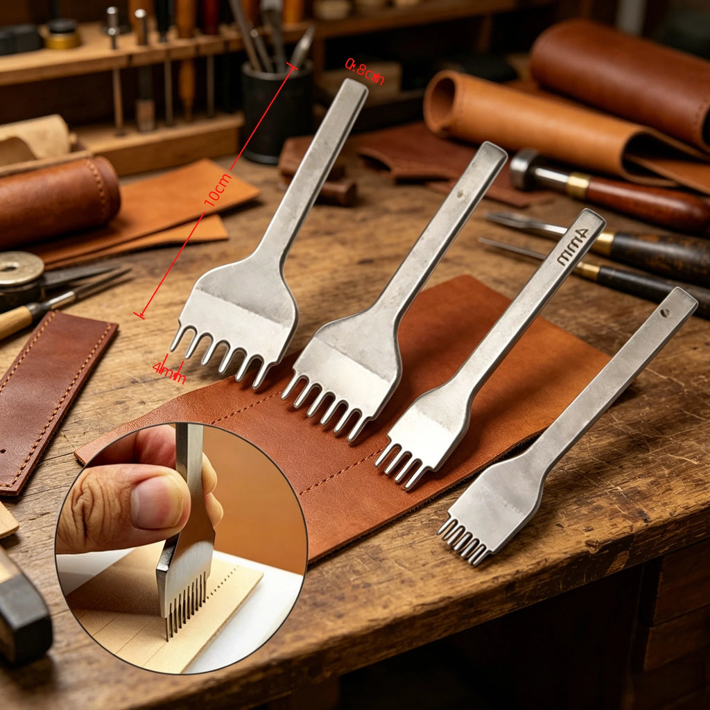 DIY leather sewing set, leather craft tool combination, sewing needle set, leather grooving device, wax thread Zpaxo