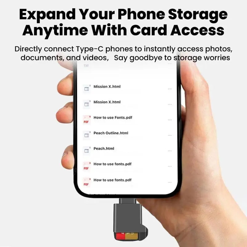 USB-C 2.0 Mini TF Card Reader – Compact Memory Adapter