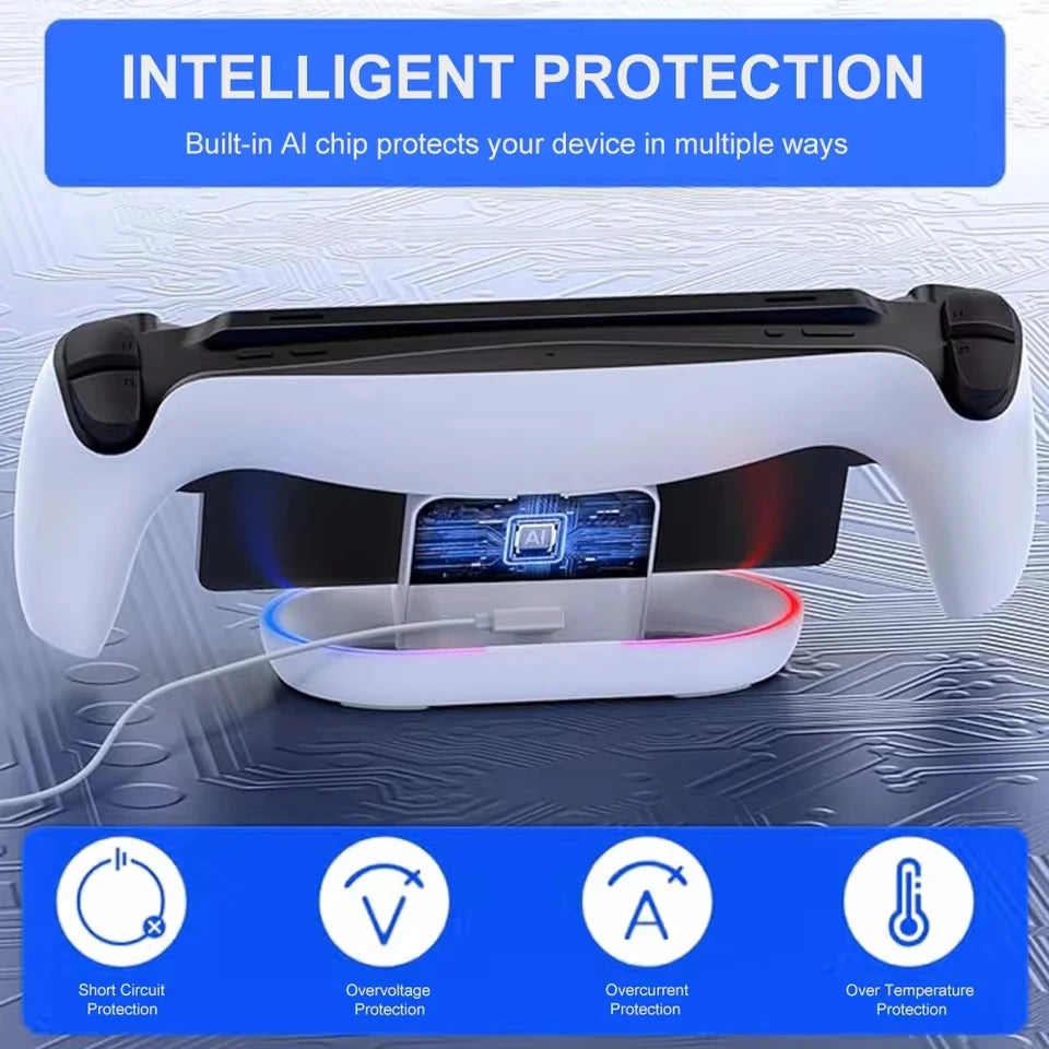 PS5 Portal Charging Dock Stand – RGB Lighting & LED Indicators Gaming Charging Dock Zpaxo
