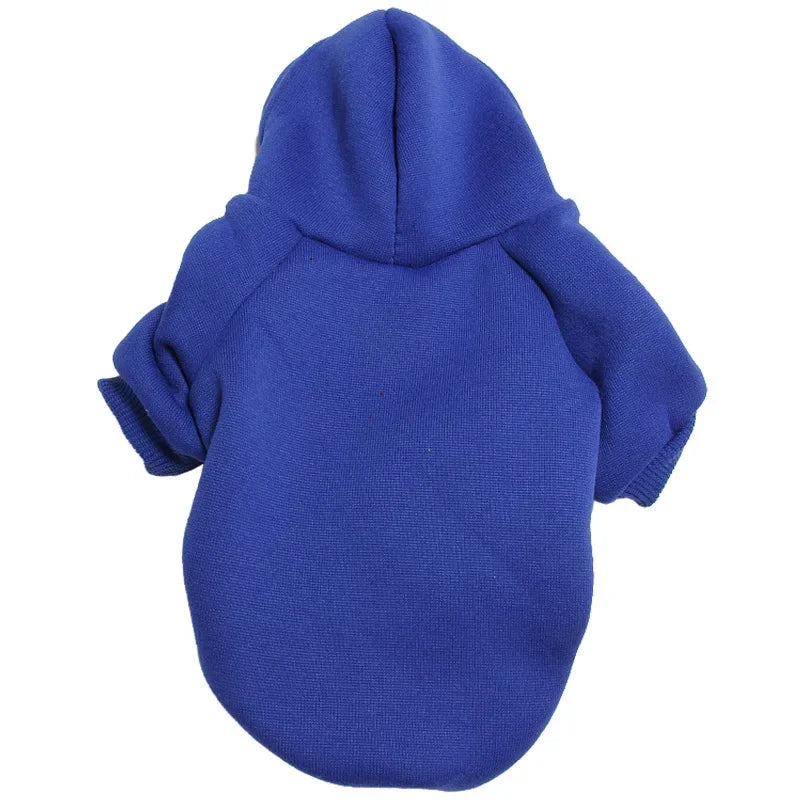 Winter Teddy Dog Clothes Sport Hoodies Sweatshirts Warm Coat Clothing Zpaxo Blue XXL 4.6-6.5kg