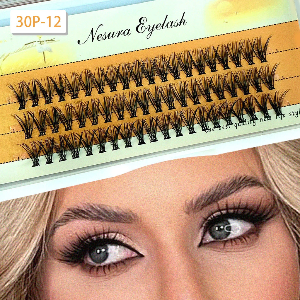 Cluster Eyelashes Kit Five Styles Available Single Eyelashes Clustered Simulation Natural DIY Eyelashes Thickness and Length Zpaxo