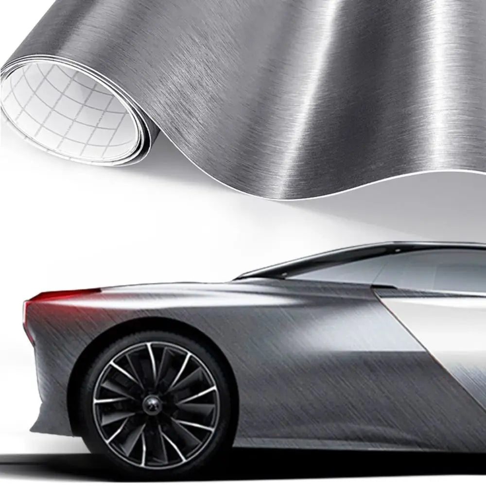 PVC Car Stickers Matt Brushed Aluminum Self Adhesive Metallic Premium
