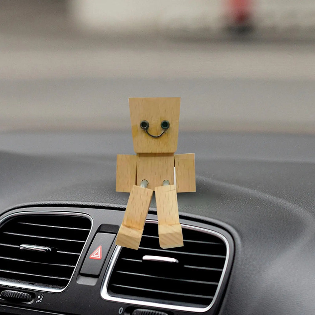 Shaking Legs Wooden Man Movable Joint Figure Desktop Decor Toy