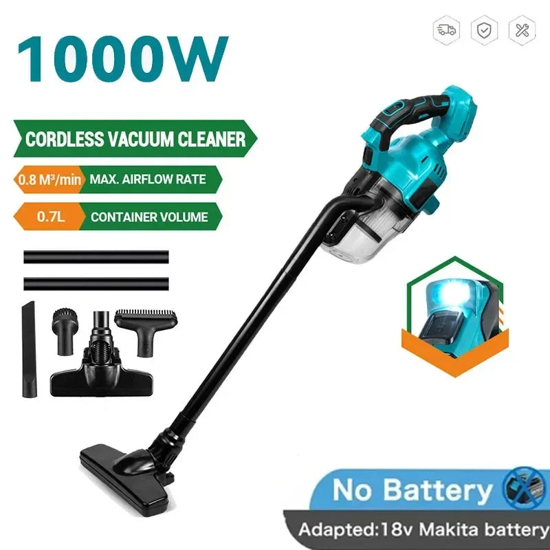 Cordless Handheld Electric Vacuum Cleaner 1000W Powerful Rechargeable