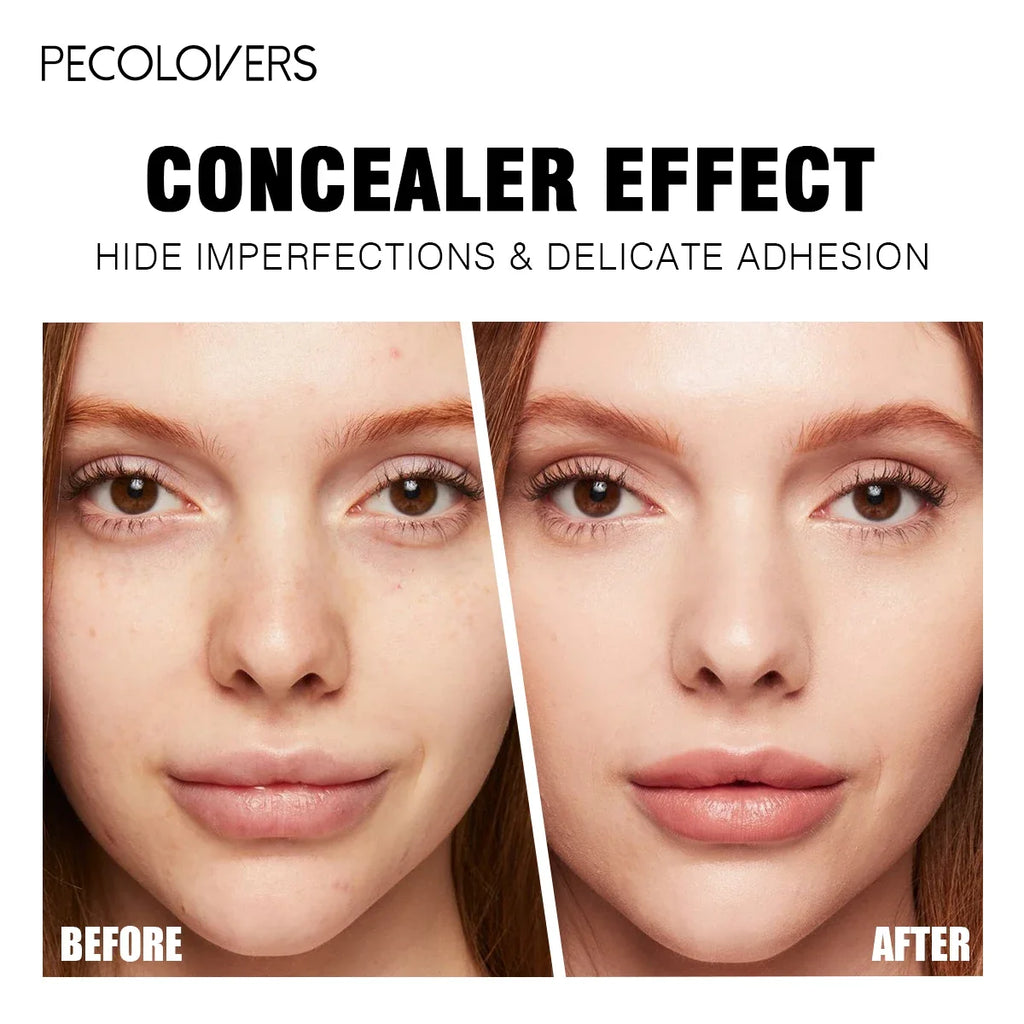 1Pc Pecolovers Waterproof & Sweatproof Concealer Cream, Long-Lasting Foundation Paste, Natural Finish, Full Coverage Zpaxo