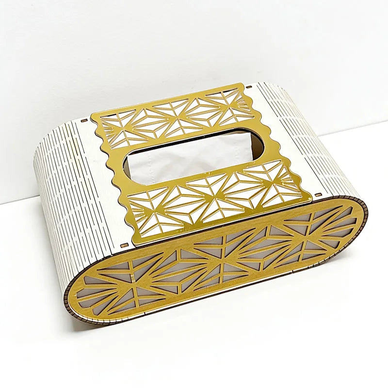 European Wooden Carved Tissue Box – Tabletop Dispenser & Gift Tissue Box Holder Zpaxo D