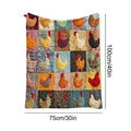 Chicken Print Blanket Soft Foldable Breathable Quilt Throw Cute