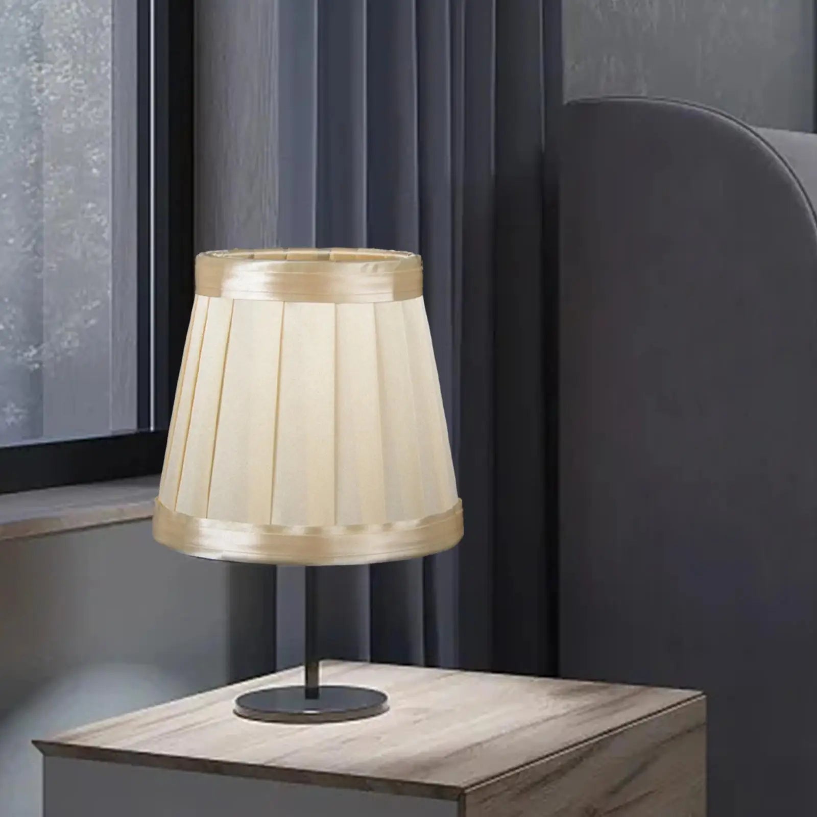 Table Lamp Shade Cover Bedside Light Cover Cloth Lampshade Elegant Convenient Assemble Accessories for Household Decoration Zpaxo