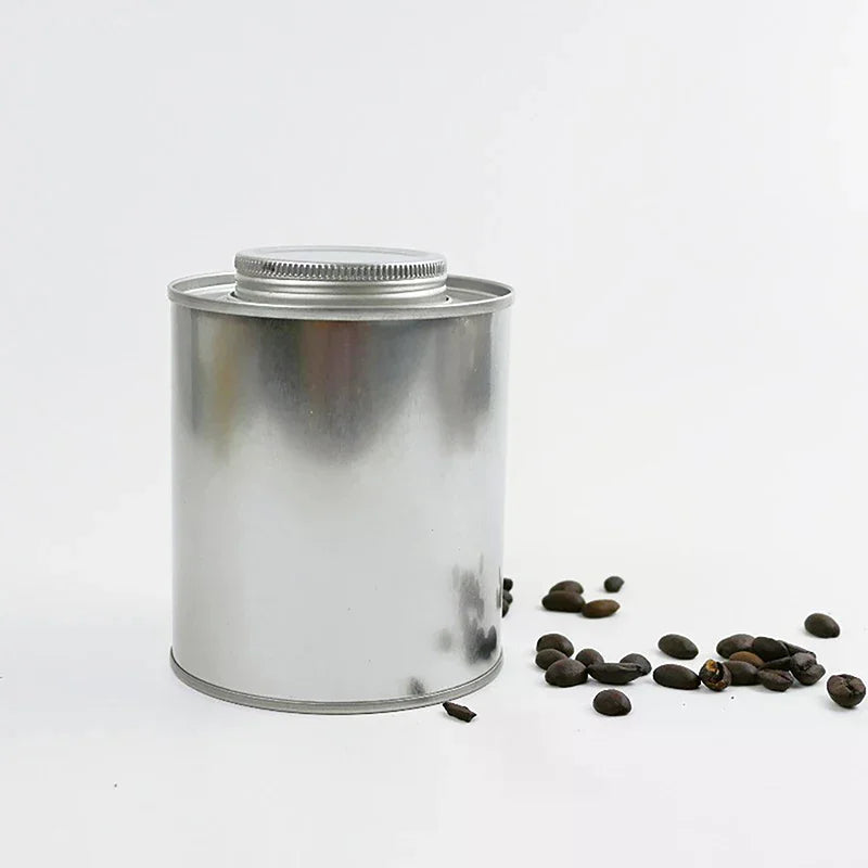 Small Collectables Metal Cans Round Tinplate Coffee Bean Storage Can Sealed Jar Tea Pot Container Home Packaging Box 1PCS Zpaxo