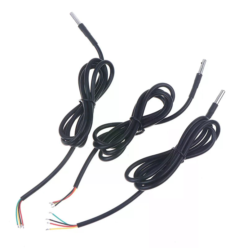 1Pcs Waterproof Stainless Steel IIC Module Digital I2C Probe 1/2/3 Meters SHT20 SHT30 SHT40 Temperature And Humidity Sensor Zpaxo