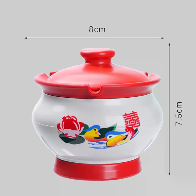High-value Spittoon Ashtray Lid Prevent Flying Creative Unique Retro Zpaxo