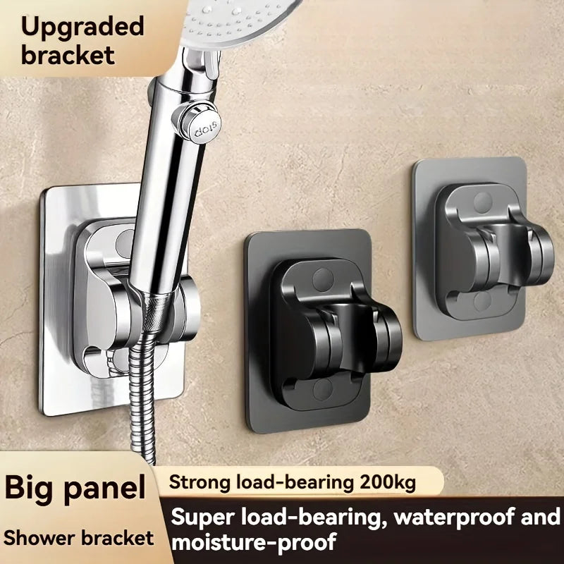 Shower Holder Suction Cup Holder 360° Adjustable Showerhead Holder Plating Shower Rail Head Bathroom Wall Mount Bracket Zpaxo