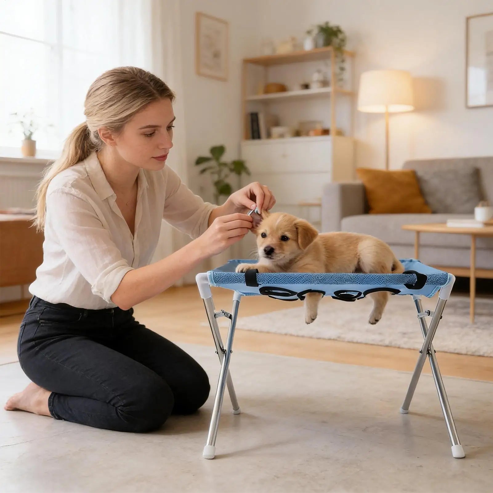 Dog Grooming Hammock 8-Hole Design Cat Harness Kitten Hanger Cats