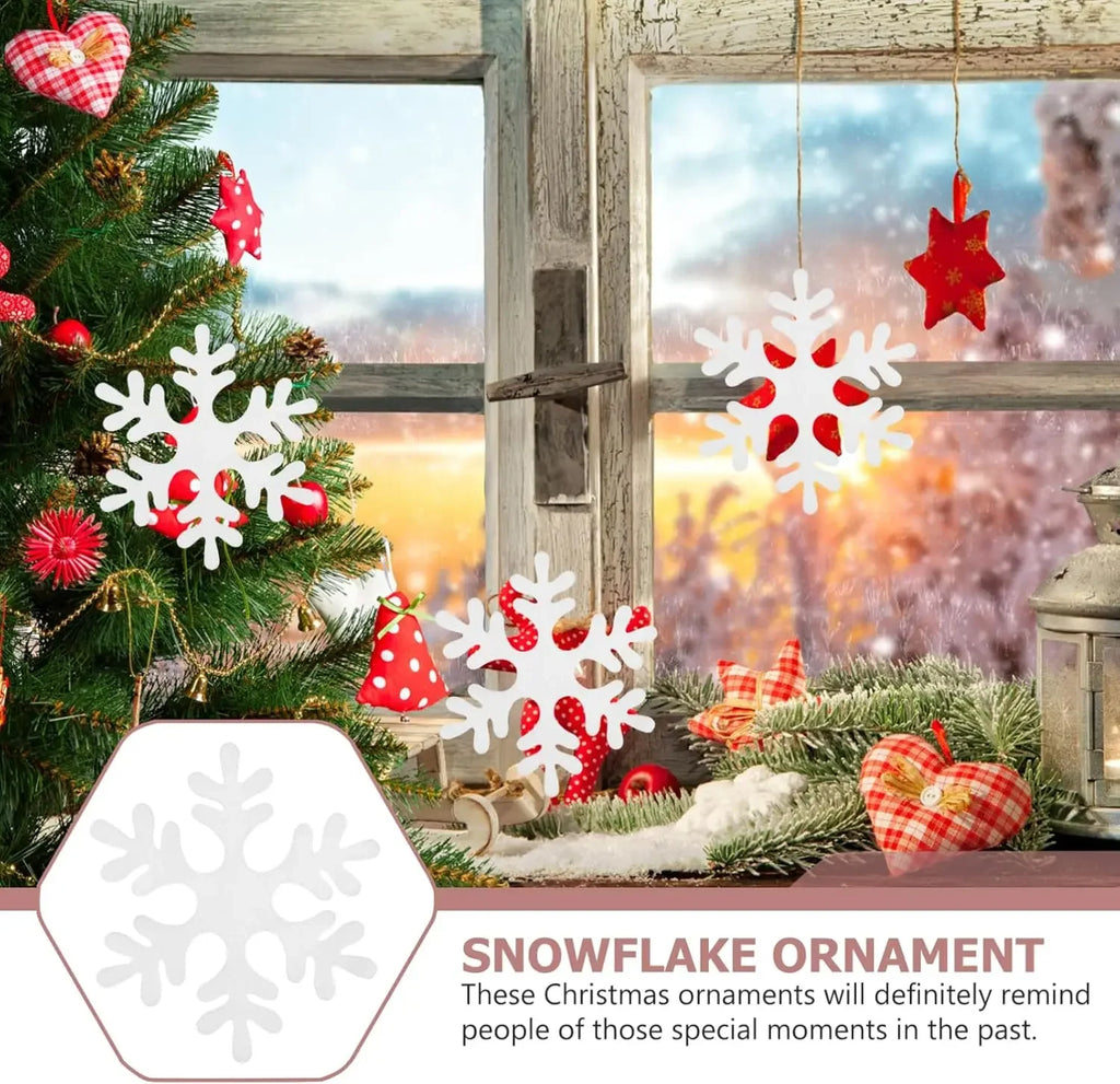 Christmas Decoration Foam Snowflake Ornament Tree Hanging Holiday
