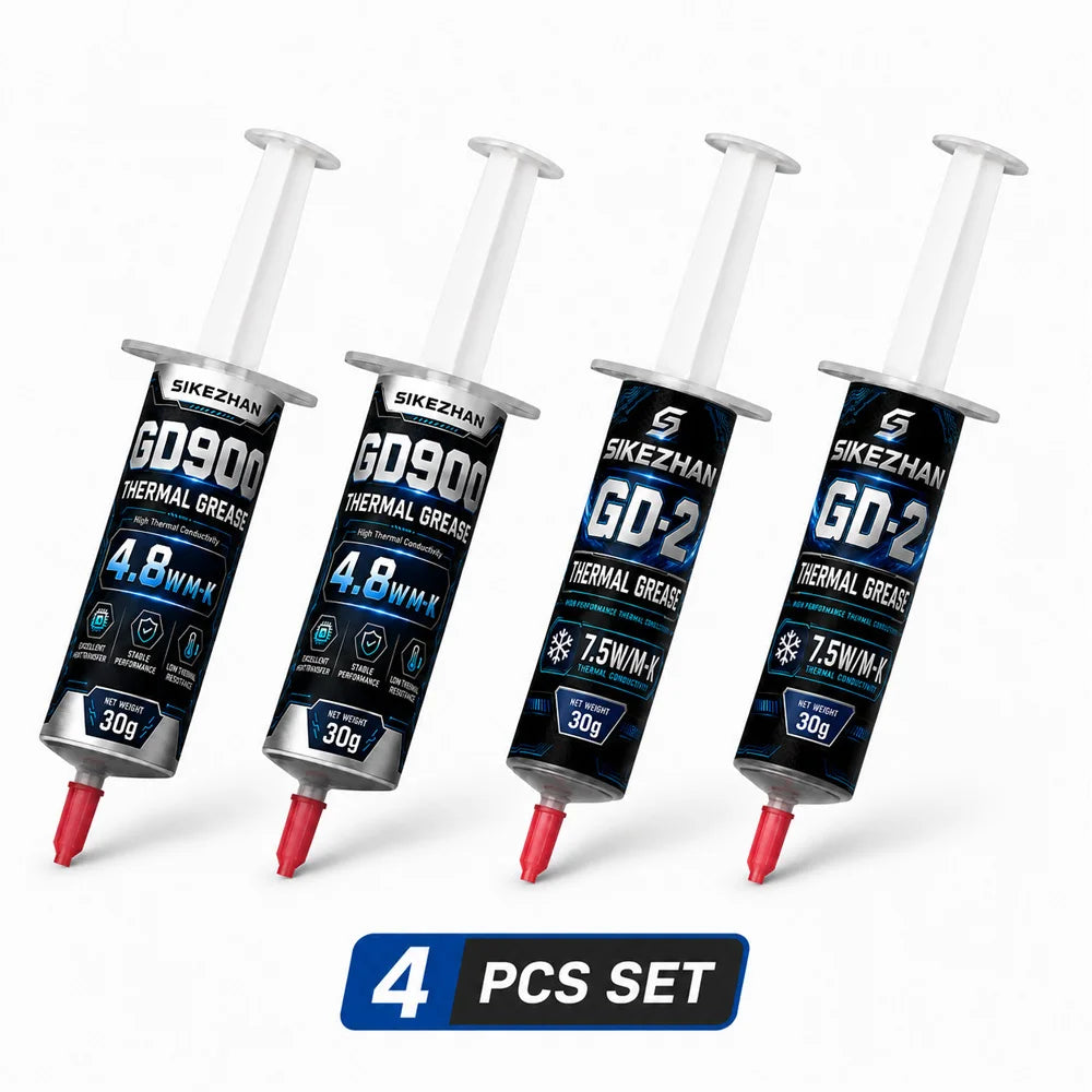 SIKEZHAN 2Pc Thermal Paste 30g Silicone Grease High Conductivity Cooling Compound for CPU GPU LED Heatsink Processor Chip Cooler Zpaxo 2set