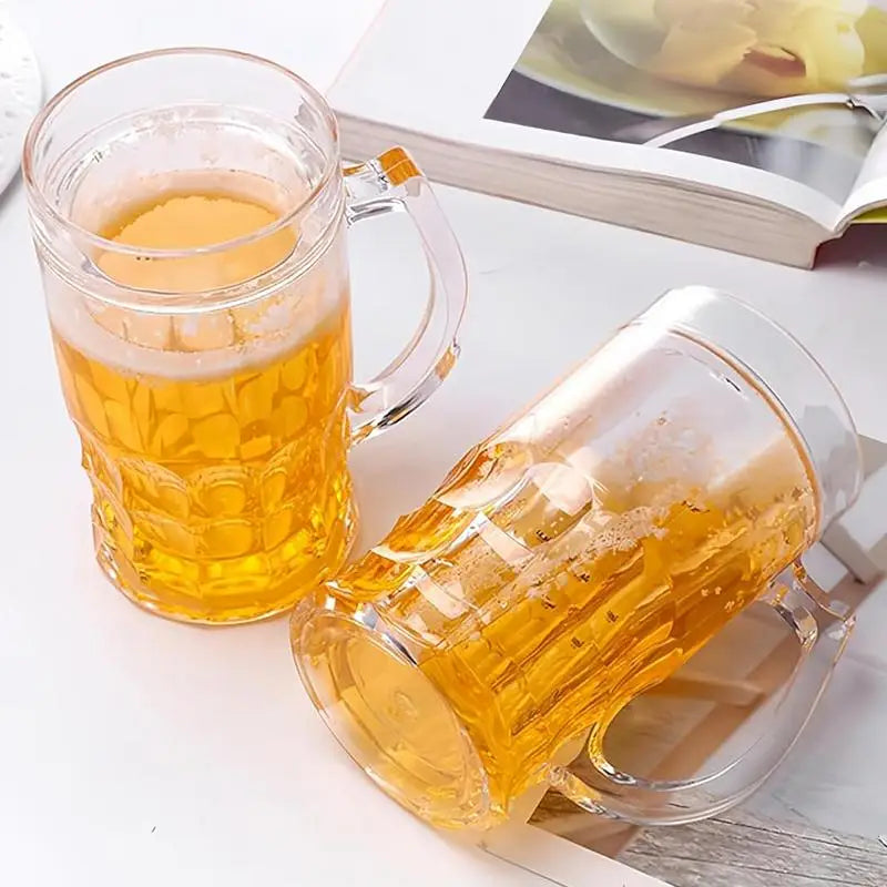 Simulated Beer Mug Funny Double Layer Funny Beer Mug Dishwasher Safe Creative Model Prank Toy For Parties Barbecues Holiday Zpaxo