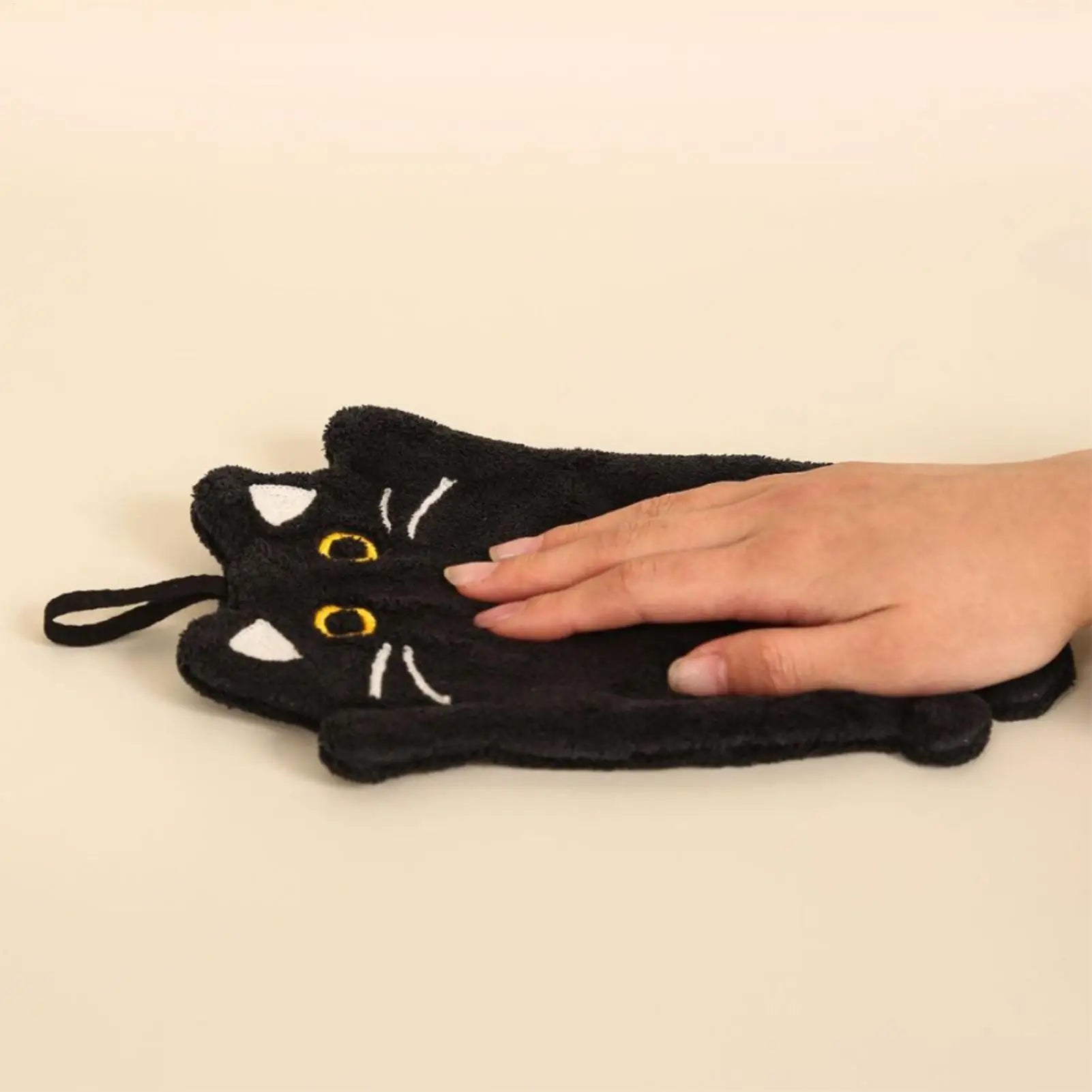 Cute Cat Hand Towel – Soft Coral Fleece Hanging Washcloth Decorative Hand Towel Zpaxo