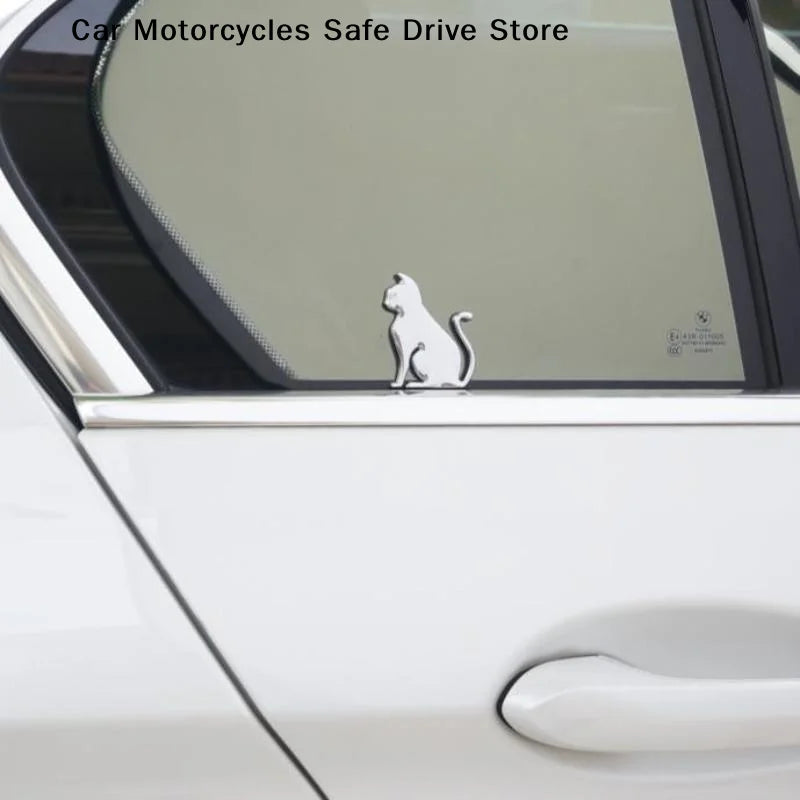 Cute 3D Metal Cat Sticker Personalized Car Emblem Originality Body