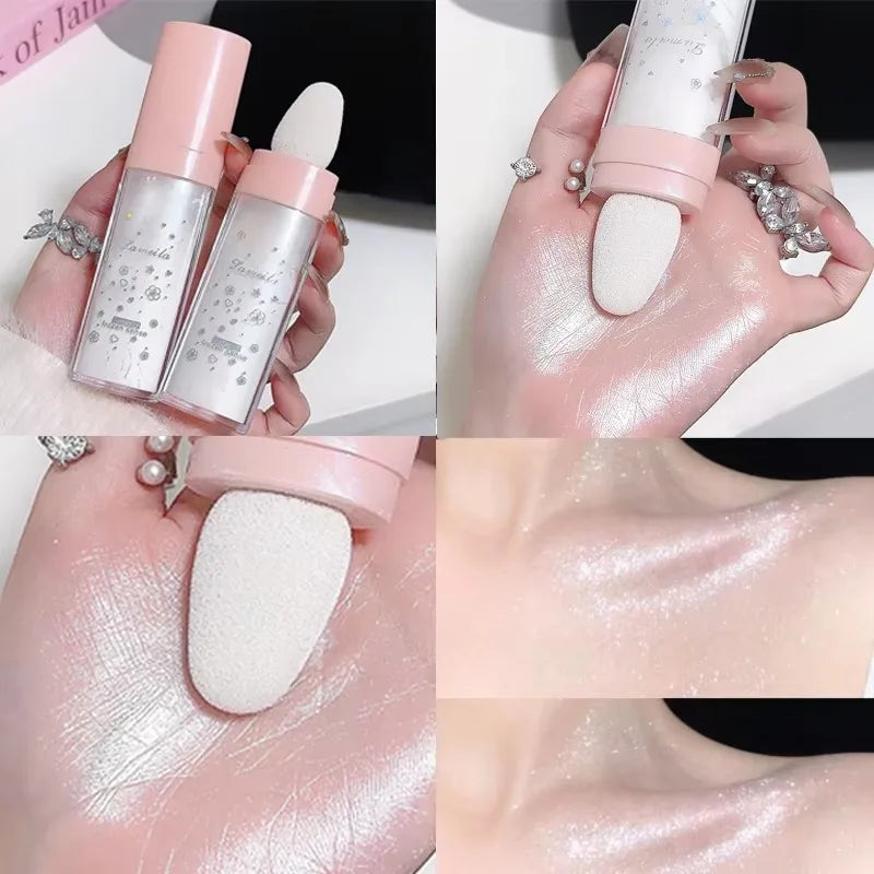 3Colors Glitter Powder Highlighter Makeup Body Brighten Natural Face