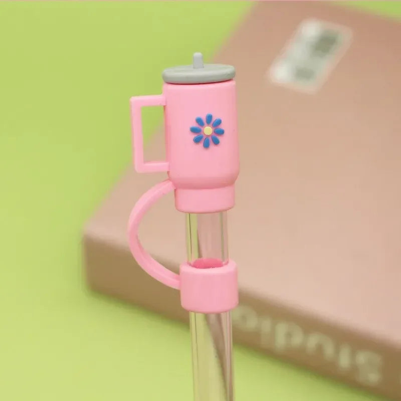 Silicone Straw Cover Caps 10mm – Fits Stanley Cup Straws Straw Tip Cover Zpaxo Pink