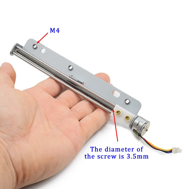 1Pcs 123mm Linear Actuator Micro 15mm Linear Stepping Motor With Nut Two-phase Four-wire Stepper Motor DIY 3D Printer Zpaxo
