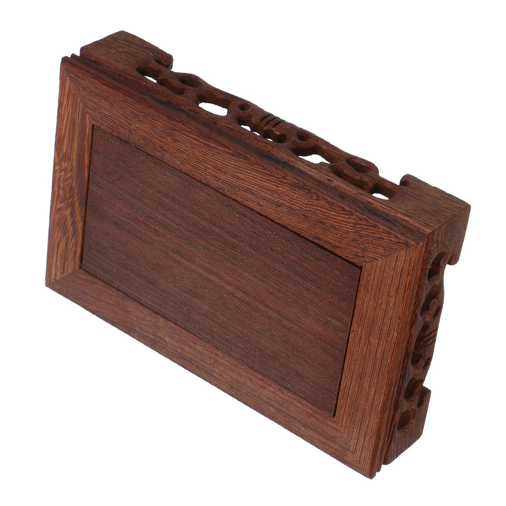 Wood Display Pedestal Rectangular Solid Base Ornament Vase Stone
