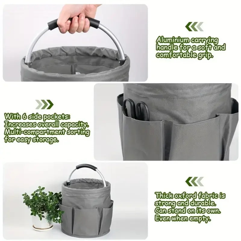 Large Storage Organiser Bag Folding Basket Picnic Tote Outdoor