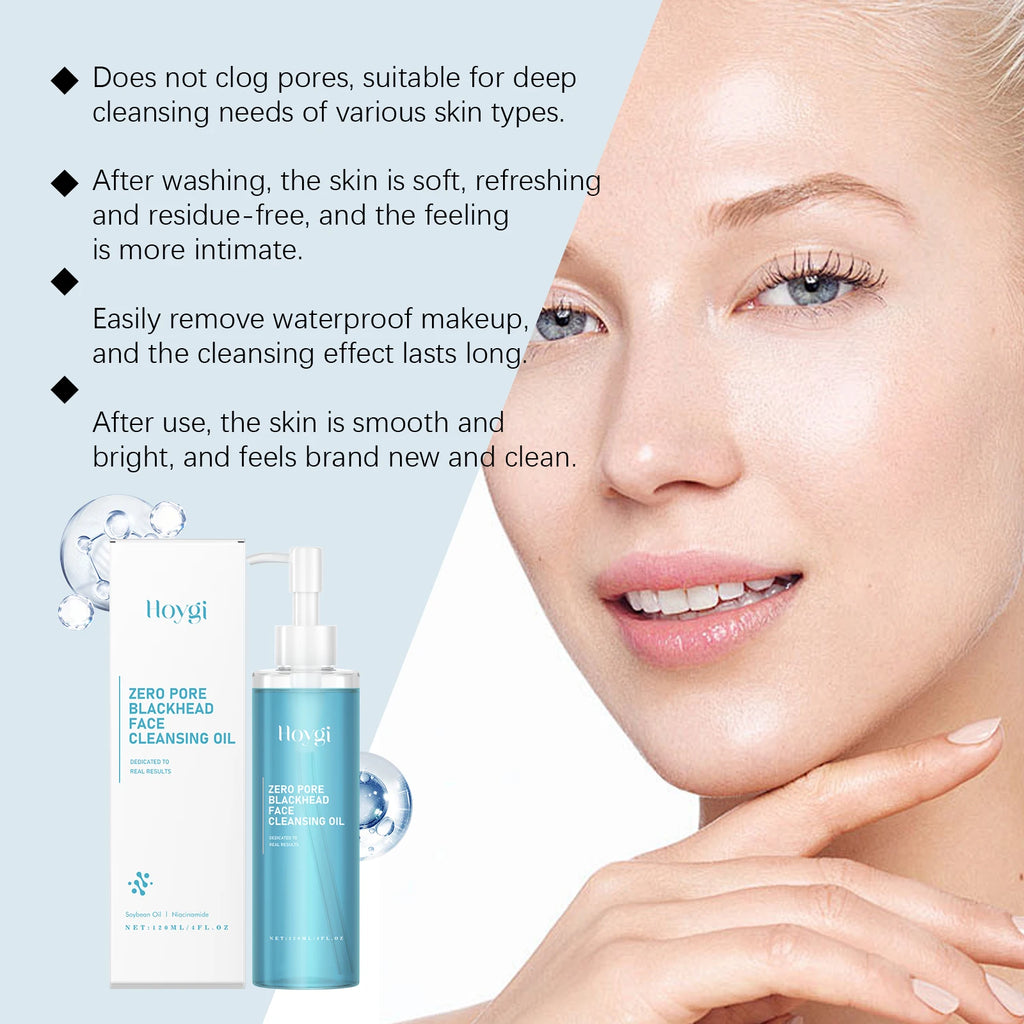 Hoygi 120ml Double Cleansing Gentle Makeup Remover for Face Eyes Soybean Oil Niacinamide No Residue Non Greasy Vegan Cleanser Zpaxo