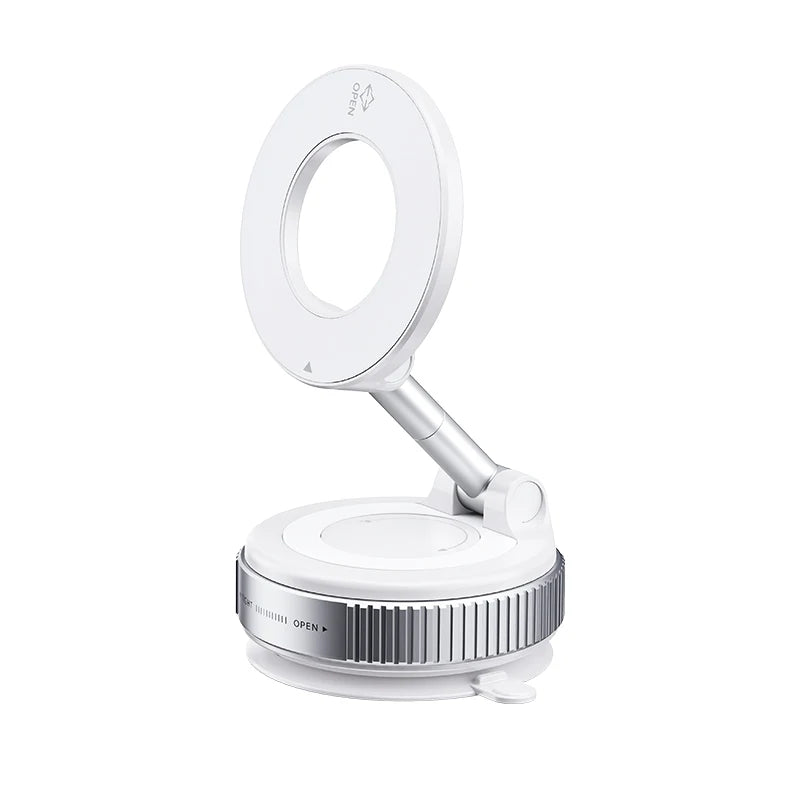 Upgraded 360° Vacuum Magnetic Phone Holder, Magnetic Car Phone Mount, Hands-Free Suction Cup Phone Holder for Car/Gym/Mirror Zpaxo Silver