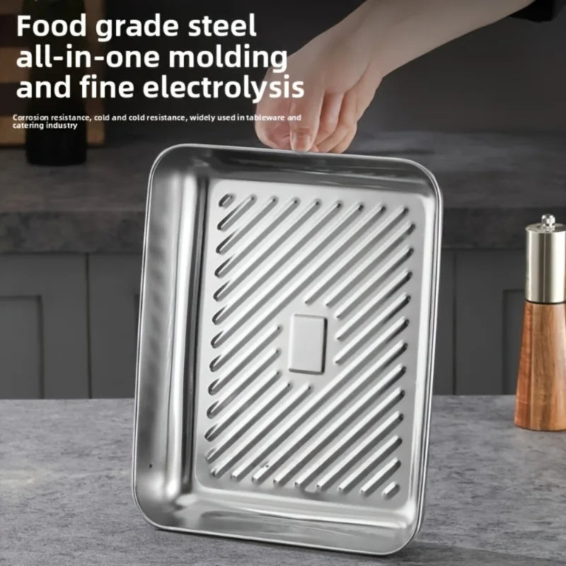 Stainless Baking Trays Lids Non-stick Easy-clean Perfect Roasting