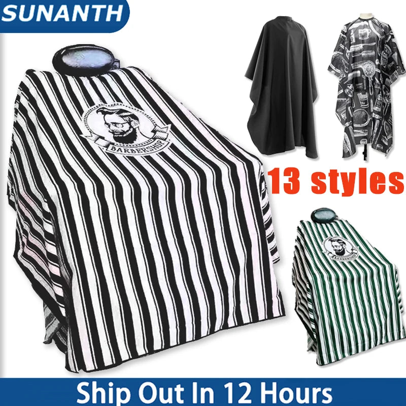 Retro Stripe Professional Salon Hair Cutting Cape Waterproof Hairdressing Salon Styling Cloth Cloak Comfortable Hairdressing Kit Zpaxo